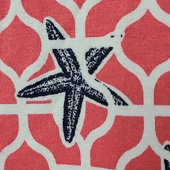 Crown & Ivy PETITE Starfish Pullover Knit Dress Nautical Pink Mini A-line PS - Picture 4 of 9